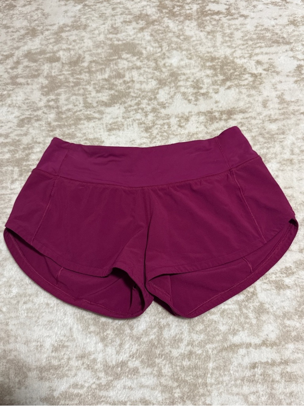 Lululemon Speed Up Shorts 2.5” Low Rise Magenta Purple Size 0